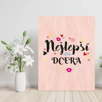 Plechová cedule Sablio Dárková cedulka Nejlepší dcera: 30x40 cm