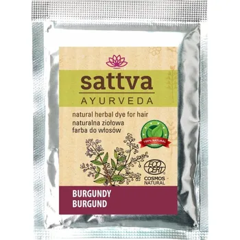 Barva na vlasy Henna Burgundy, přírodní barva na vlasy, Sattva, 10 g