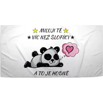 Sablio Ručník Miluji tě víc než šlofíky - 30x50 cm