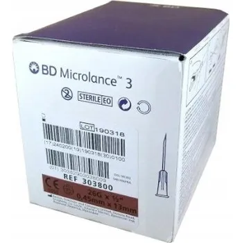 Injekční jehla Injekční jehly Becton-Dickinson BD Microlance 0,4 x 13 mm, 100 ks