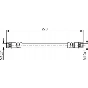 Brzdová hadice Bosch 1 987 476 493 Flexibilní brzdová hadice