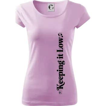 Dámské tričko KEEPING IT LOW NA VÝŠKU - basový klíč - Dámské triko Pure - 2XL ( Orchid )
