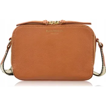 Kabelka Paolo Peruzzi kabelka kabelka přes rameno přírodní kůže oranžová