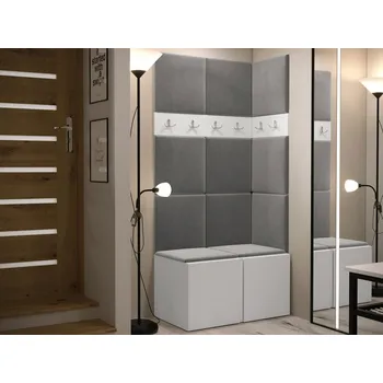 Botník MOB 84 x 186 x 44 cm bílá