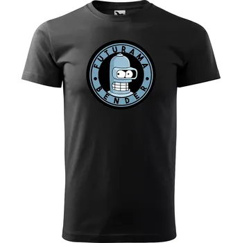 Sablio Tričko s potiskem Futurama Bender - černé 5XL