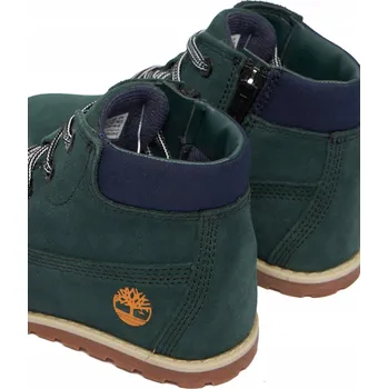 Pracovní obuv Timberland chlapecké kotníkové boty Tmavě Zelená Semiš Ey01 Pokey Pine Mid Lace