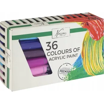 Vodová barva Akrylové barvy Creative Artist, sada 36 vícebarevných ks po 20 ml