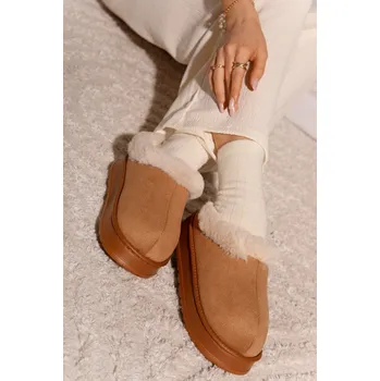 Dámské pantofle Boto Dámské pantofle s kožíškem Eveline Barva: Béžová, Velikost: 40/41