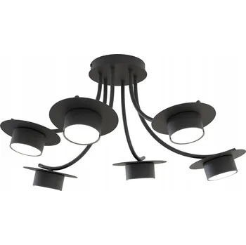 Emibig ENSO 6 BL Závěsné svítidlo Ocel práškově lakovaná Černá 12W M