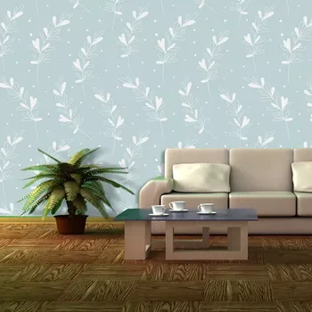 Tapeta Sablio Tapeta Bílé lístky - 125x75 cm