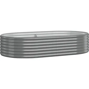 Květináč VidaXL šedý plast Květináč 175 cm x 100 x 36 cm