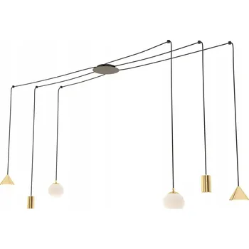 Emibig FUJI 6 GOLD Závěsné svítidlo Ocel lakovaná práškovou barvou Zlaté kouzlo