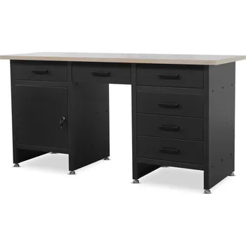 Dílenský stůl Nábytek PEGAS Dílenský stůl FRANK, 1700 x 850 x 600 mm, černý