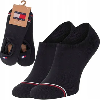 Dámské ponožky PONOŽKY TOMMY HILFIGER PONOŽKY ČERNÉ KOTNÍKOVÉ PONOŽKY vel.