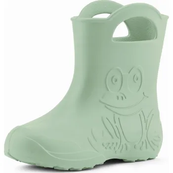 Dívčí holínky Holínky Žabky lehké EVA gumáky s vložkou Zelená Oliva 32-33