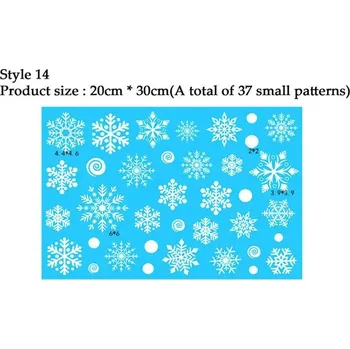 Vánoce Vánoční elektrostatické samolepky na okno vločky | vánoční samolepky, zimní dekorace - Style 15