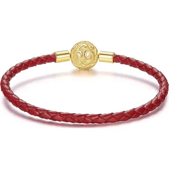 Náramek Vintage pletený kožený náramek | módní doplněk - 3 , 19CM