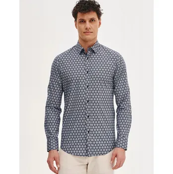 Pánská košile Pako lorente pánská košile casual s dlouhým rukávem slim střih bavlna velikost XL