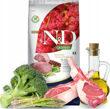 Krmivo pro kočku Farmina N&D Cat Quinoa Weight Management 1,5kg Suché Krmivo pro kočky s jehněčím masem