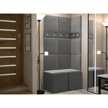 Šatní skříň Skříň MOB 84 x 186 x 44 cm grafit , šedá