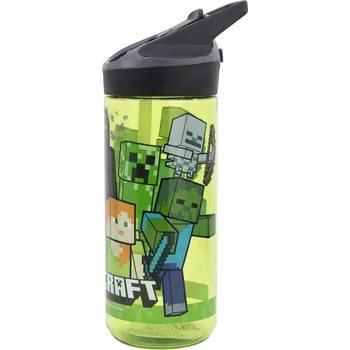 Láhev Minecraft lahev na pití láhev na vodu Tritan s brčkem 620 ml Creeper STOR