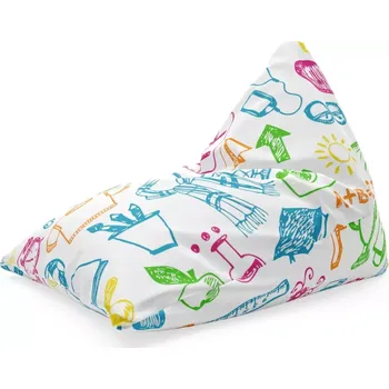 Sedací pytel Sablio Sedací vak Triangl Barevná škola: 120 x 100 x 100 cm