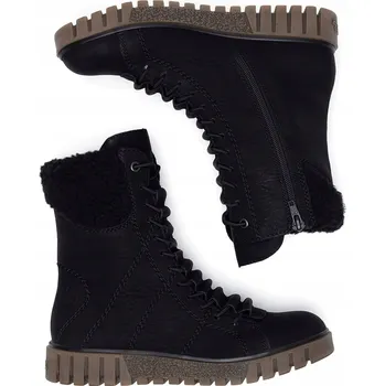 Dámské kozačky Rieker Y3467-00 vel. 37 černé kotníkové kotníkové boty z ovčí vlny