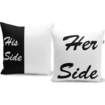 Polštář Sablio Polštáře Jeho strana a její strana: 2ks 40x40 cm