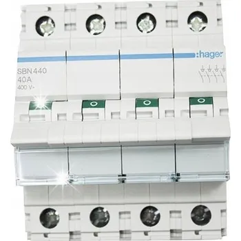 Jistič Modulární odpojovač 4P 40A 400V HAGER SBN440