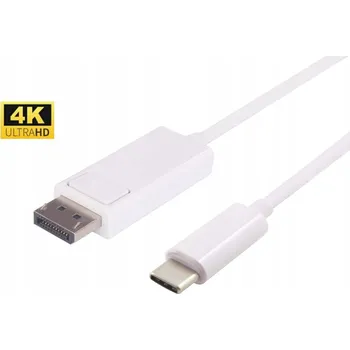 Datový kabel Kabel USB-C na DisplayPort 1m bílý