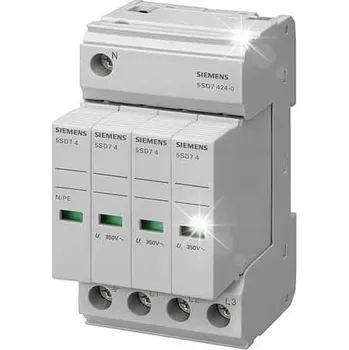 Jistič PŘEPĚŤOVÁ OCHRANA 4P TYP 2 240/415V AC 20kA 5SD7424-0 SIEMENS 5