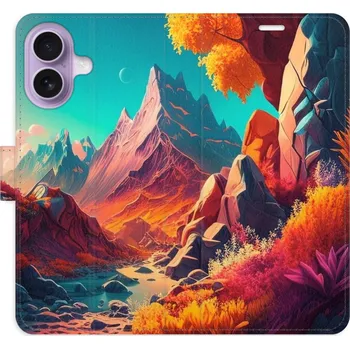 Pouzdro na mobilní telefon Flipové pouzdro iSaprio - Colorful Mountains - iPhone 17