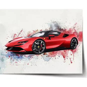 Plakát Sablio Plakát Ferrari Paint - 120x80 cm