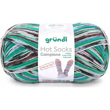 Příze Příze na ponožky Gründl Hot Socks Campione 4-nitková 6400-07