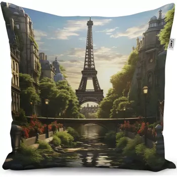 Polštář Sablio Polštář Paříž Eifellova věž Art - 50x50 cm