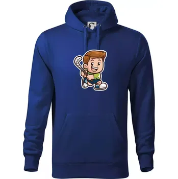 Pánská mikina Ikona pozemní hokej kluk - Mikina pánská Cape s kapucí - 5XL ( Královská modrá )