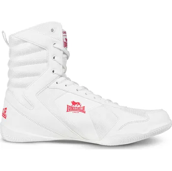 Pánské tenisky LONSDALE Boxerské boty Lonsdale Heskin BÍLÁ|ČERVENÁ
