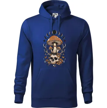 Pánská mikina Goblincore magical mushroom - Mikina pánská Cape s kapucí - 4XL ( Královská modrá )