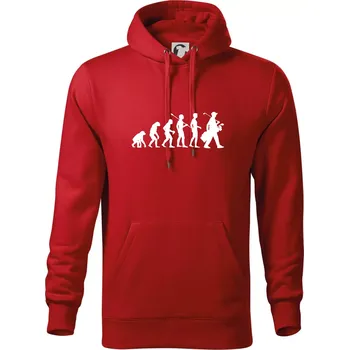 Pánská mikina Evoluce golf - Muž - Mikina pánská Cape s kapucí - 5XL ( Červená )