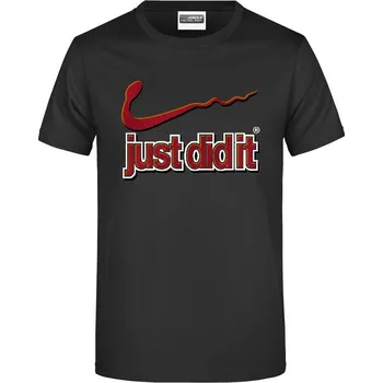 Pánské tričko panske-levne-bavlnene-tricko-digi-potisk-just-did-it Barva: Black -černá, velikost: XL