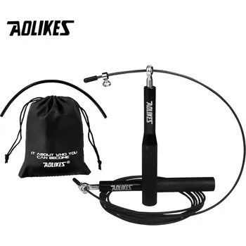 Švihadlo Rychlostní švihadlo Aolikes pro crossfit | švihadlo, fitness pomůcka - Černý