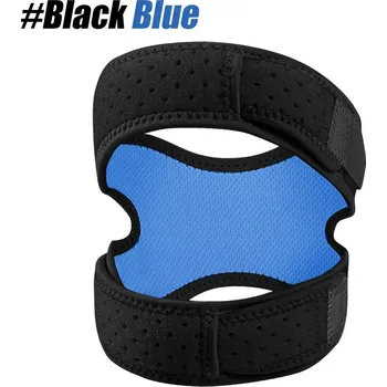 Nastavitelná neoprenová bandáž kolene Plus Size | bandáž, ortéza - Černá Modrá