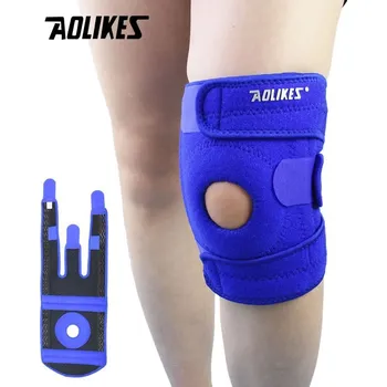 Kolenní ortéza s gelovou výztuhou Aolikes | ortéza, bandáž - Modrý , Pravá noha