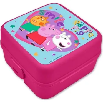 Svačinový box Box na svačinu prasátko Pepa / Svačinový Box s přihrádkami / Oficiální licence