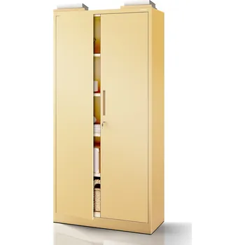 Policová skříň Nábytek PEGAS Kancelářská skříň s zámkem JAN, 900 x 1850 x 400 mm, Fresh Style: béžová