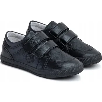 Chlapecké tenisky Dětské chlapecké sportovní boty na suchý zip černé Wojtyłko 61021 velikost 32