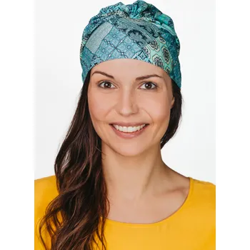 Čepice Eva Design turban viskóza vícebarevný univerzální velikost