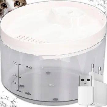 Miska pro psa POIDEŁKO DLA KOTA PSA FONTANNA POIDŁO AUTOMATICKÁ MISKA TICHÝ FILTR 2,2 L