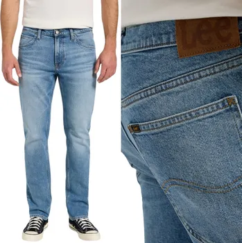 Pánské džíny Lee DAREN Marine Blue Pánské džíny rovného střihu na léto W28 L32