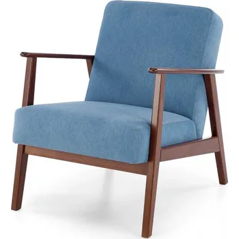 Nábytek Halmar Křeslo MILANO 1S - modré čalounění Castel 74 (1 ks = 1 ks)